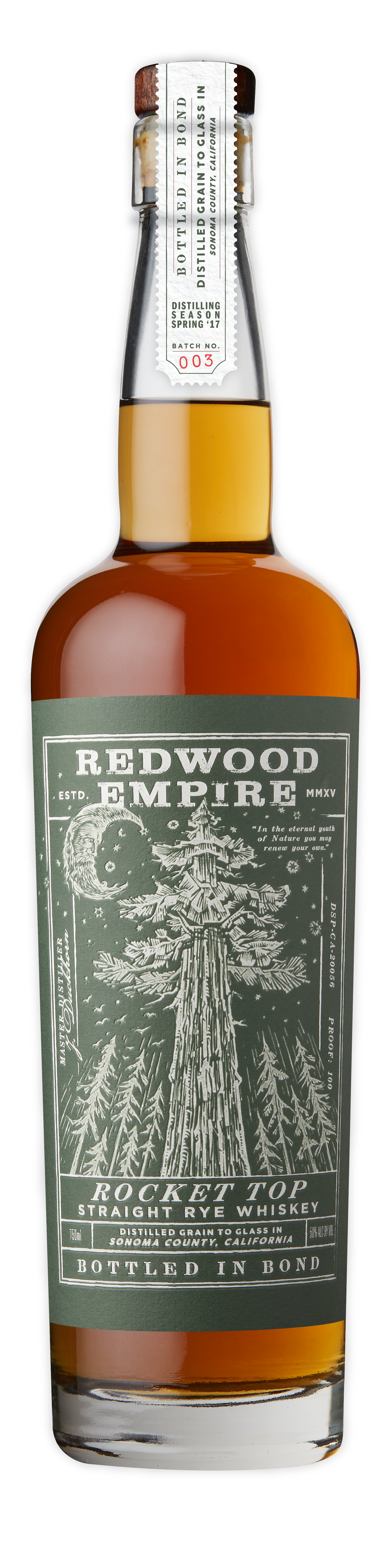 Redwood Empire Bottled in Bond Rocket Top Rye (004)