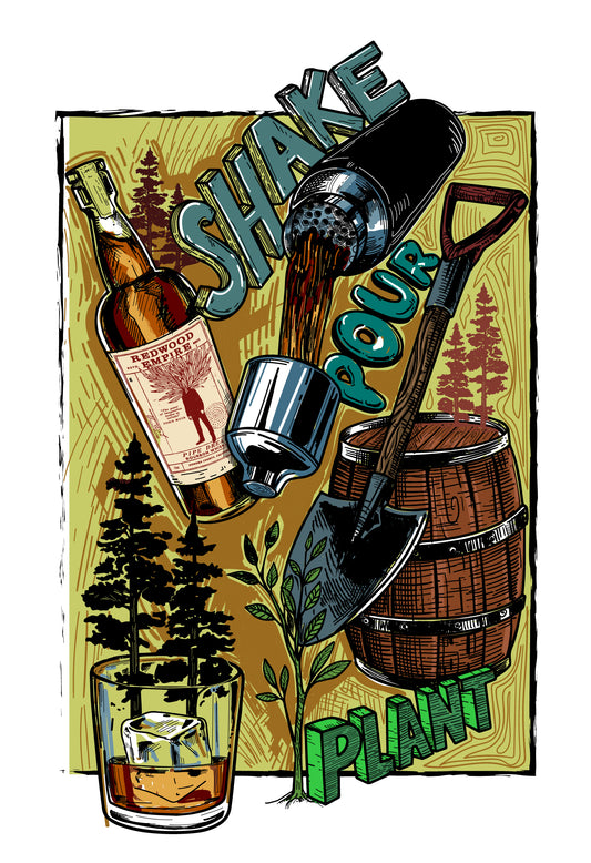 Shake, Pour, & Plant Poster